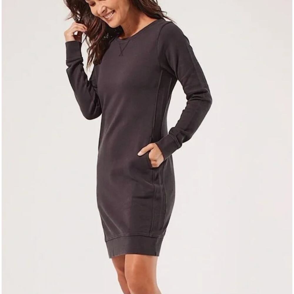 Pact Women's Long Sleeve Dress - Dark Gray